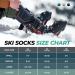 Puliou Merino Wool Ski Socks - Breathable Fast Drying Cold Weather Socks for Men Women & Teens | Size 35-51 (2 Pairs) - Green - Buy Online on GoSupps.com