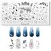 Runrayay Moon & Star Nail Stamp Plate Constellation Topic Art Stamping Stencils Nail Plate Template Image Stainless Steel Nail Nail Art Tools Starry Sky Series constellation
