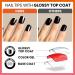 Teenitor Short Press On Nails - 12 Packs Glossy Square Fake Nails for Women with Adhesive Tabs and Nail Files - Buy Online on GoSupps.com