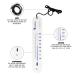 Buy Lantelme White Pool Thermometer - Accurate Analog Water Temperature Gauge for Swimming Pools Whirlpools & Ponds - Buy Online on GoSupps.com