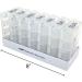 Buy e-Pill 8x Daily Large Weekly Pill Organizer | Clear Vitamin & Medicine Storage | International Shipping Available - Buy Online on GoSupps.com