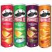 Pringles Original 185g Sour Cream & Onion 185g Texas BBQ 185g and Paprika Sharing Crisps 185g (4 Pack Mixed Bundle)