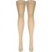 Truform 20-30 mmHg Compression Stockings for Women - Lace Trim Thigh High Closed Toe Beige Large (1 Pair) - International Shipping Available - Buy Online on GoSupps.com