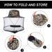PINKXHY 4 Pieces Mosquito Head Mesh Mosquito Cap Net Hat Face Cover with Zipper Foldable Fly Protection Netting Hat for Fishing Hiking Gardening Green - Buy Online on GoSupps.com