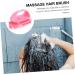Tovinanna 2-Piece ABS Hairbrush & Shampoo Massage Device for Thin Hair - Pink Hair Cleaning Brush for Men & Women 10.5x7x5.5cm - Buy Online on GoSupps.com