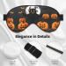 Halloween Moon Bat Pumpkin Print Double-Sided Eye Mask Soft and Light Blocking for Enhancing Sleep Quality - Buy Online on GoSupps.com