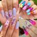 Spring Summer Butterfly Nail Stickers Water Transfer Decals - Pink Purple Exquisite Design (12 Sheets) - Buy Online on GoSupps.com