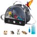 Bird Carrier Travel Cage Parrot - Lightweight Breathable Pet Travelling Bag with Portable Bird Feeder Cups and Standing Perch Bird Parrot Toys Outgoing Bags for Guinea Pig Rat Small Animal Black