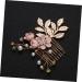 DOITOOL Flower Hair Accessories Wedding Hair Comb Pearl Hair Comb Jeweled Hair Combs Crystal Hair Comb Crystal Hair Accessories Hair Side Comb Bridal Side Comb Pink Rhinestones Bride Gem - Buy Online on GoSupps.com