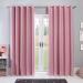 Dreamscene Star Blackout Curtains for Kids Bedroom Pair of Eyelet Thermal Panels - Blush Pink - 46" x 72" Blush Pink 46" wide x 72" drop