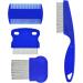 4 Pcs Pet Comb for Cat Dog Flea Lice Tear Stain Remover Combs Fine Tooth Grooming Removal Tool Blue - Buy Online on GoSupps.com