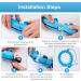 Adjustable Weighted Hula Fit Hoop for Adults - 24 Detachable Knots - Abdominal Fitness - Non-Falling Design - Auto-Spinning Ball - Blue - Buy Online on GoSupps.com