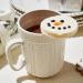 Two's Company Cable Knit Pattern Mug 18 fl oz Ceramic with 6 Snowman Marshmallow Toppers - Buy Online on GoSupps.com