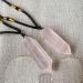 Crystal Reiki Hexagonal Pendulum Stone Crystal Quartz Necklace Amulet Natural Rose Crystal Quartz Pendant Necklaces for Women - Buy Online on GoSupps.com