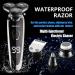 Buy Waterproof Electric Razor for Men - Rechargeable Rotary Shaver with Nose Trimmer & Face Cleaning Brush - International Shipping Available - Buy Online on GoSupps.com