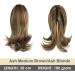 12 Curly Clip-in Ponytail Extension (Ash Medium Brown/Ash Blonde) - Synthetic Hair for Women & Girls - Buy Online on GoSupps.com