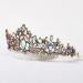 SWEETV Iridescent Crystal Queen Crown - Multicolored Wedding Tiara for Bride & Prom Headpieces - Buy Online on GoSupps.com