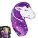 Beinou Car Seat Belt Pillow Kids Unicorn Seatbelt Cover Travel Cushion Shoulder Protector Soft Harness Pad for Toddler Adult Sleeping Head Rest Purple