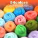 54 Colors Fiber Wool Yarn Roving for Needle Felting and Spinning - DIY Handcraft Supplies (Light Color) - Buy Online on GoSupps.com