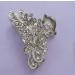 Retro Flowers Rhinestone Hair Claw Clip - Vintage Alloy Hairpin for Women, Fancy Hair Clamp (Silver) - Buy Online on GoSupps.com