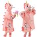 Kids Raincoats for Girls Boys Waterpoof Rainsuit Toddler Poncho 3D Cartoon Children Rainwear S Size S/80-95 CM Unicorn
