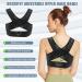 ecaqlin Ladies Women Adjustable Shoulder Back Posture Corrector Chest Brace Support Belt-Black-M - Buy Online on GoSupps.com