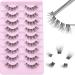 DIY Cat Eye Cluster Lashes Set - 9 Pairs of Natural Look Faux Mink Strips with Scissors - Clear Band for Individual Application - Buy Online on GoSupps.com