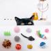 QUOZUO 31 pcs Cat Toys Variety Pack for Kitty 2 Way Tunnel Cat Feather Teaser Cat mouse Toy Cat Crinkle Balls Cat Balls with Bell Catnip Toys for Indoor Cats Kittens Toys - Buy Online on GoSupps.com