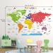 DECOWALL DLT-2212 Educational World Map Kids Wall Stickers - X-Large 150x91cm | Peel and Stick Removable Decals for Nursery, Bedroom, Living Room | Art Murals Decor | XL Flag World Map - Buy Online on GoSupps.com