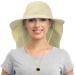 Solaris Women's Sun Hat with Neck Flap - UV Protection, Large Brim, Foldable - Tan - Buy Online on GoSupps.com