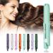 Travel Curling Iron 1 Inch Mini Curling Iron 2-in-1 Small Curling Wand Flat Iron Hair Straightener Ceramic Mini Hair Curler Travel Size Curling Iron Heat Up Quickly & All Hair Type Mint Green