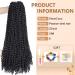 22 Inch Water Wave Passion Twist Hair Crochet Braiding Extensions - 6 Packs Long Bohemian Synthetic Hair - 1B Color - Buy Online on GoSupps.com
