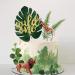 Realistic Safari Jungle Animals Cake Toppers with Palm Leaf & Eucalyptus Leaves - Wild Themed Birthday & Baby Shower Party Decorations (Wild One) - Buy Online on GoSupps.com