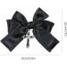 AJOIDR Ribbon Hair Bows with Pendant Hair Clip Hairpin Women Barrettes PonytailHolder for Girl Hair Styling Tool Black-b - Buy Online on GoSupps.com