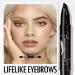 Eyebrow Pen Color Smudge Resistant Long Lasting Eyebrow Pen Ultrafine Tip Liquid Color 14ml Makeup for Daily Activities such as Work Sports Dating and Travel 02 Tawny Brown - Buy Online on GoSupps.com
