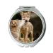 Yanteng Mirror Pocket Mirror Wolf Animal Mirror 1 X 2X Magnification