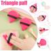 Pimoys 6-Piece Triangle Powder Puff Set | Soft Velour Sponge for Loose Powder & Foundation | Beauty Makeup Tool - Rose Red - Buy Online on GoSupps.com