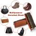 Amabro 2PCS Horsehair Shoe Shine Brushes - Leather & Suede Polish | Wood Handle for Boots, Shoes, Car Seats & More - Buy Online on GoSupps.com