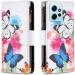 VQWQ Mobile Phone Case for Xiaomi Redmi Note 12 4G - Protective Leather Flip Cover with Zipper Compartment & Magnetic Closure - Stylish 2 Butterfly Design - Buy Online on GoSupps.com