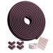Corner Edge Safety Protector, Soft Foam Strip Baby Proofing Guards(14ft Edge+4corners, Reddish-Brown) 3M Adhesive for Table, Furniture, Sharp Edges Protection. Bumper Guards