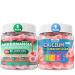Nextdia Bundle: Akkermansia Probiotics Gummies with Prebiotics Fiber & Calcium + D3 & Magnesium Filled Gummies for Kids 4+