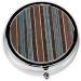 Colorful Stripes Mini Round Pill Box | 3 Compartment Pill Organizer for Travel & Home Use | Portable Medicine Case - Buy Online on GoSupps.com