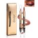 Cream Eyeshadow Stick -1Pcs No Crease Glitter Shimmer Rose Cream Eye shadow Stick with Brush Rotatable Eye Brightener Pencil Crayon Long Lasting Waterproof for Smoky Metallic Eye Makeup-9# 09# Rose