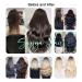 SUYAA 14 Inch Real Human Hair Clip in Extensions 7pcs 110g - Natural Black Double Weft Straight Clip in Hair Extensions - 1B Off Black - Buy Online on GoSupps.com