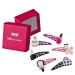 HAARallerliebst hair clip set (6 pieces | beauty set | colorful) for girls including box for storage (box color: pink)