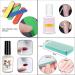 Acrylic False Nail Tips Kit - 500 PCS Natural Full Cover Clear Fake Nails with Glue, Clipper, File & Storage Case - Buy Online on GoSupps.com