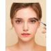 Professional Dual Angle Eyebrow Brush & Eyelash Comb Tool - Synthetic Hair Black Wooden Handle & Silver Hoops (E35) | International Shipping Available - Buy Online on GoSupps.com