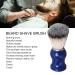 Handmade Shaving Brush for Men | Exquisite Blue Handle & Silver Ring | Perfect Beard Care & Shaving Cream Brush for Home & Salon - Buy Online on GoSupps.com