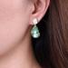 Vintage Green Lotus Leaf Pearl Drop Earrings - Enamel Flower Jewelry for Women - Buy Online on GoSupps.com