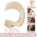 Buy Sego Clip-in Hair Extensions - 100% Remy Human Hair Smooth Platinum Blonde #60-1 45cm (50g) - Ideal for Easy Styling - Buy Online on GoSupps.com